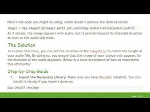 How to Trim an Image to Fit an Audio Clip Using MoviePy