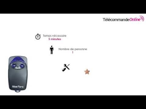 Programmation télécommande NICE FLO2R-S