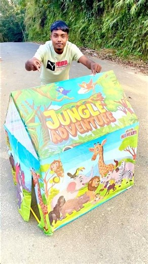 Amar Noton Jungle Adventure Tent House 🏠 Unboxing Dekho🥰 #shortsfeed