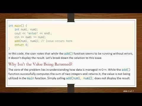 Understanding the return Statement in C+ +