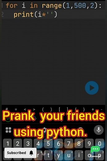 Prank your friends in python programming language #pyhton #programming #coding #prankvideo