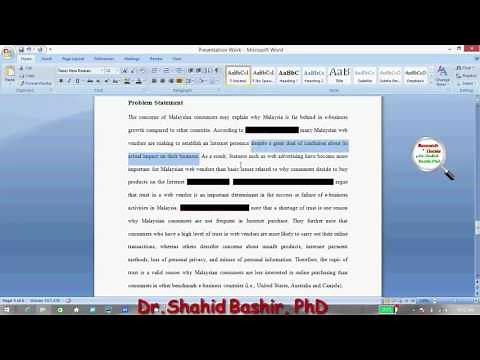 How to Write a good Problem Statement by Dr.Shahid Bashir, PhD