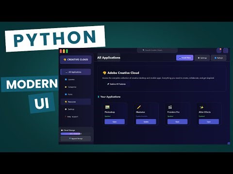 Python Modern App UI - Free Download