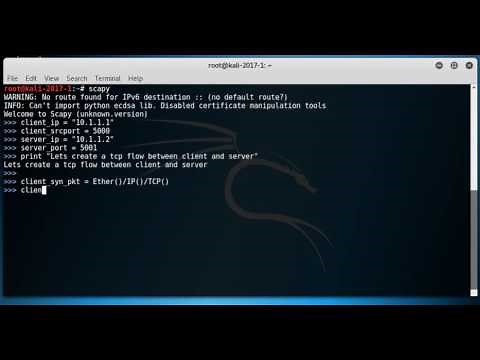 Create complete tcp flow of packets using scapy - part1