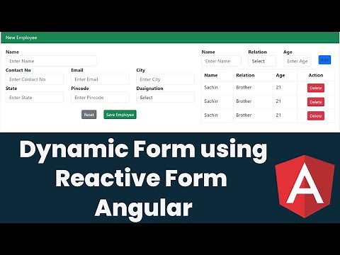 Dynamic Form using Reactive Form Angular | angular tutorial | angular tutorial for beginners