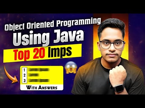 Object Oriented Programming Using Java Important Questions | 3rd Sem Computer science TOP 20 Imps
