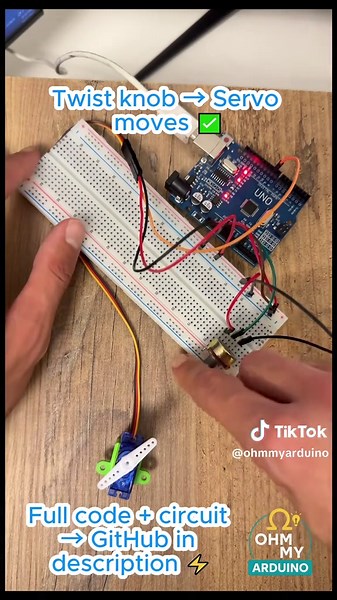 Arduino Project: Control Servo Motor with Potentiometer