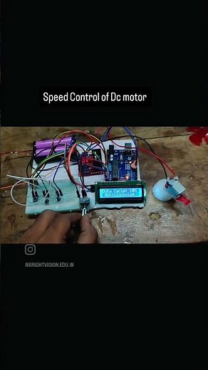 Speed Control of DC Motor using PWM Duty Cycle, Variable Resistor & LCD I2C | Arduino Project