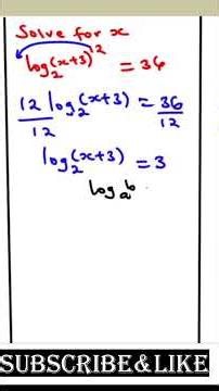 Solve a Logarithmic Equation in 60 Seconds | Quick Math Trick