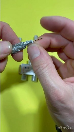 How to connect a Two-Way Splitter for Coaxial/TV Cable fast and easy. How to split coax cable.