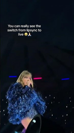 Watch Taylor Swift Switch from Lip Syncing to Singing at the Eras Tour 🎶 #taylorswift
