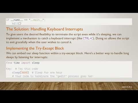 How to Terminate a Python Process While It's Sleeping