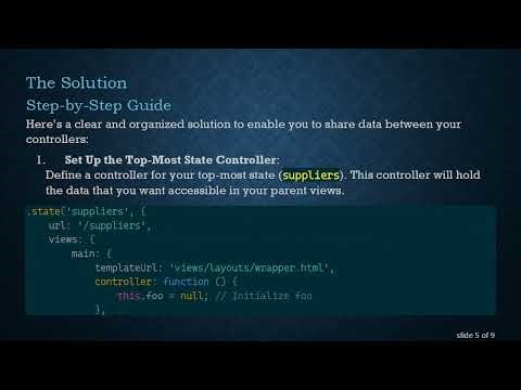 How to Access Controllers Across Views in AngularJS uiRouter
