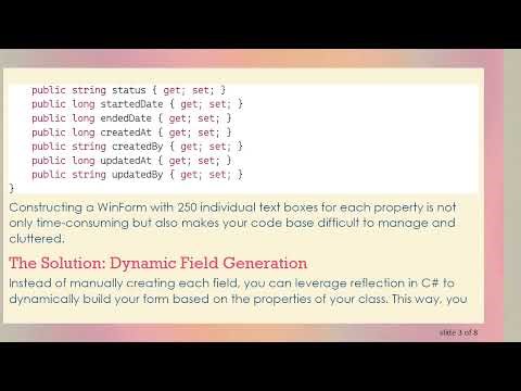 Efficiently Create Dynamic Fields in WinForms from JSON Data