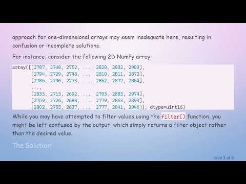 Finding the Minimum Value Above 0 in a 2D Array using Python