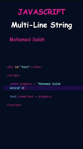 JAVASCRIPT ◽ How to Write Multi Line Strings