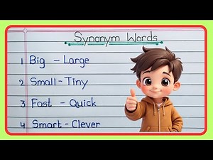 Synonyms Words for Kids | Easy English Learning | Simple Synonyms with Meaning for Students