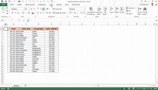 Excel Advanced Filter - A Complete Guide with Examples