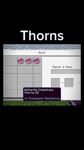 Minecraft chest plate enchantment video short#shorts