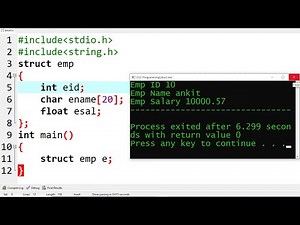 c program to make a simple structure program | learn coding
