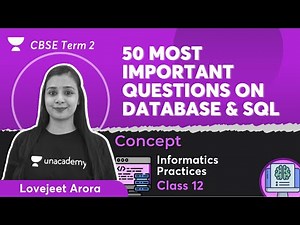 50 Most Important Questions on Database & SQL | Informatics Practices Class 11