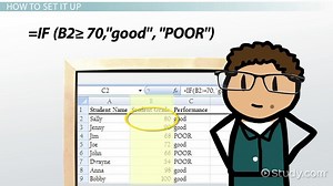 Using the IF Function in Excel