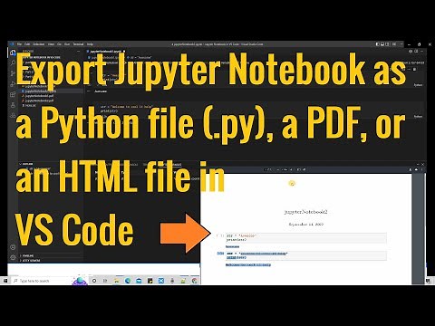 Export Jupyter Notebook as a Python file (.py), a PDF, or an HTML file in Visual Studio Code
