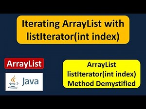 Example of listIterator(int index) method of ArrayList | Java Collection Framework