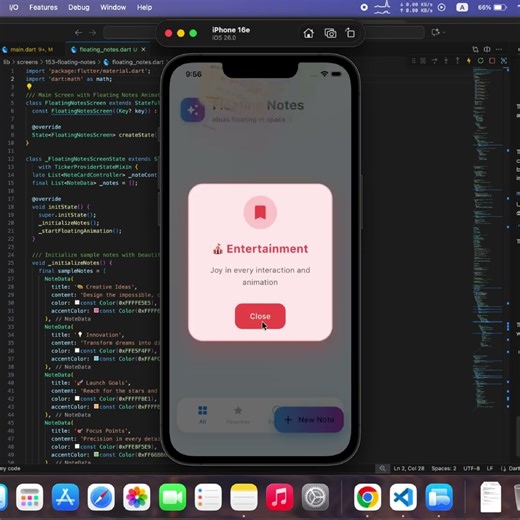 Floating Notes Animation in #flutter