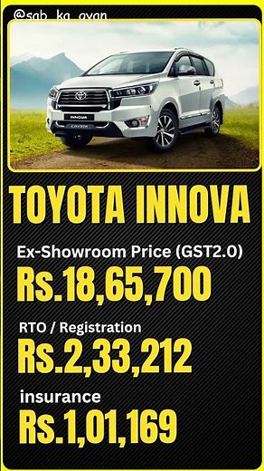 Innova Crysta 2.4 GX 7-Seater 🛻 ₹19.99 L | Diesel MPV with Space, Reliability & Value