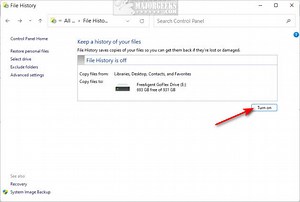 How to Setup File History in Windows 10 & 11 - MajorGeeks