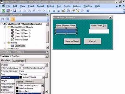 Introduction to Writing GUIs in Excel