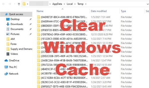 How to clear the Cache in Windows 11