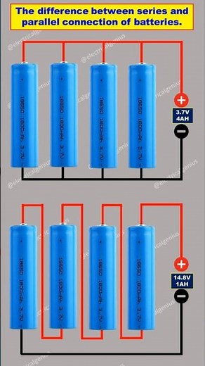 Series vs Parallel Battery Connection | Quick Difference Explained #battery