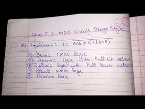 *Read Description Below* Chapter 5 - MOS Circuit Design Styles