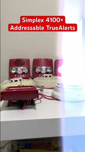 Simplex 4100+ with Addressable TrueAlerts #shorts #firealarm #firealarmfriday