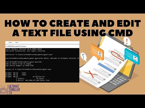 How to create and edit a text file using command prompt
