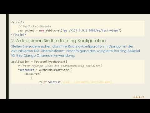 Lösung des WebSocket-Verbindungsproblems in Django Channels