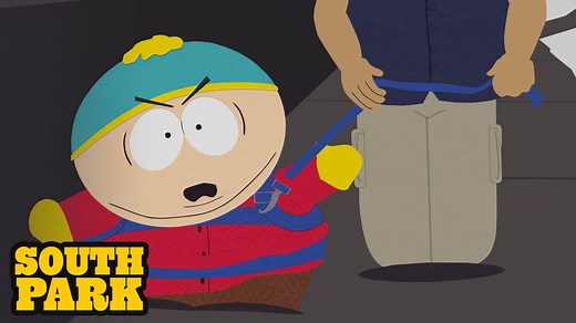 The Dog Whisperer picks up where he left off. He shows Cartman's Mom how to establish dominance. "Tsst" S10 | South Park