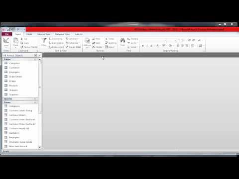 Microsoft Access: Open, Save and Work with a New File