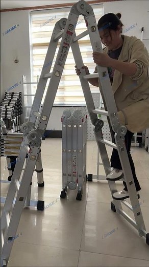 How to use aluminum multi-purpose folding ladder?