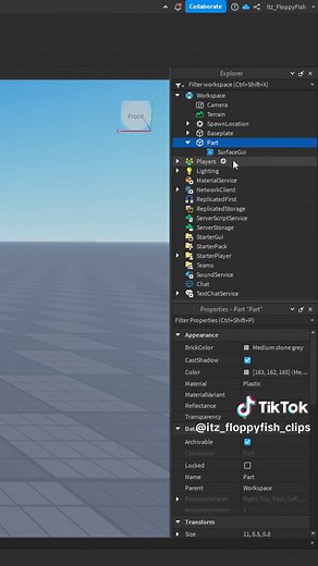 How to make a gamepass button on a part in Roblox Studio #roblox #robloxstudio #itz_floppyfish #foryoupage #tutorial