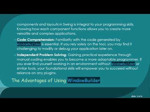 Is Using WindowBuilder to Learn Swing a Bad Idea?