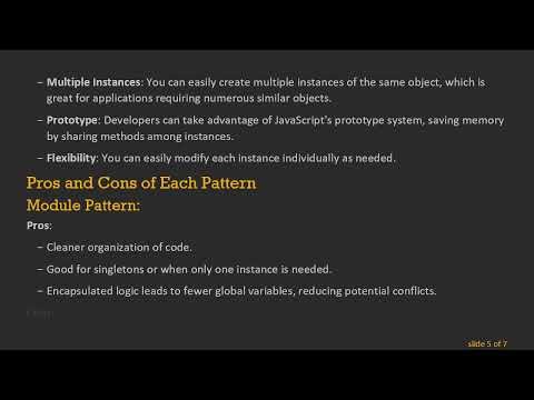 Understanding the Module Pattern vs Constructor in Javascript