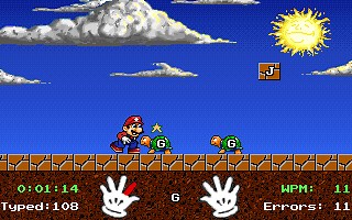 Mario Teaches Typing game at DOSGames.com