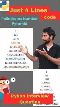 interview crazy pattern 😱 Number Palindrome Pyramid I Python interview question