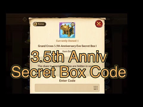 Grand Cross 3.5th Anniversary Eve Secret Box Code 7DS The Seven Deadly Sins Grand Cross SDSGC