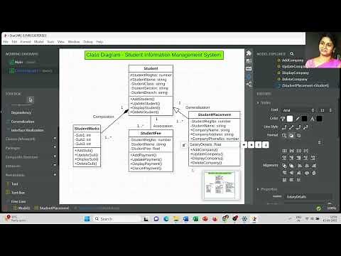 Class Diagram for Student Information Management System | StarUML