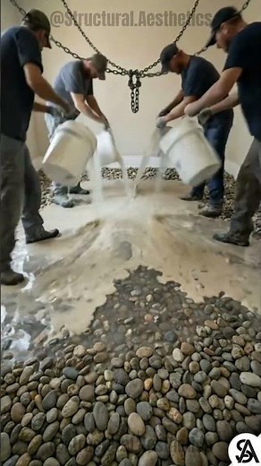 Stunning Epoxy River Stone Floor with Suspended Bed #home #renovation #DIY