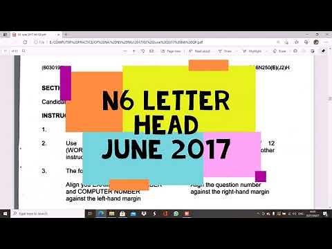 Letterhead N6 Computer Practice Exam Question Paper J2017